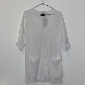 NWT Dalia Oversize Long White Cardigan